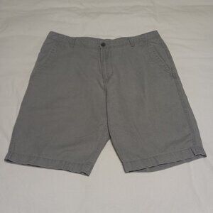 Calvin Klein Linen/Cotton blend Gray Flat Front Waist 34 Inside 10